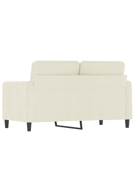 Divvietīgs dīvāns, krēmkrāsas, 120 cm, samts