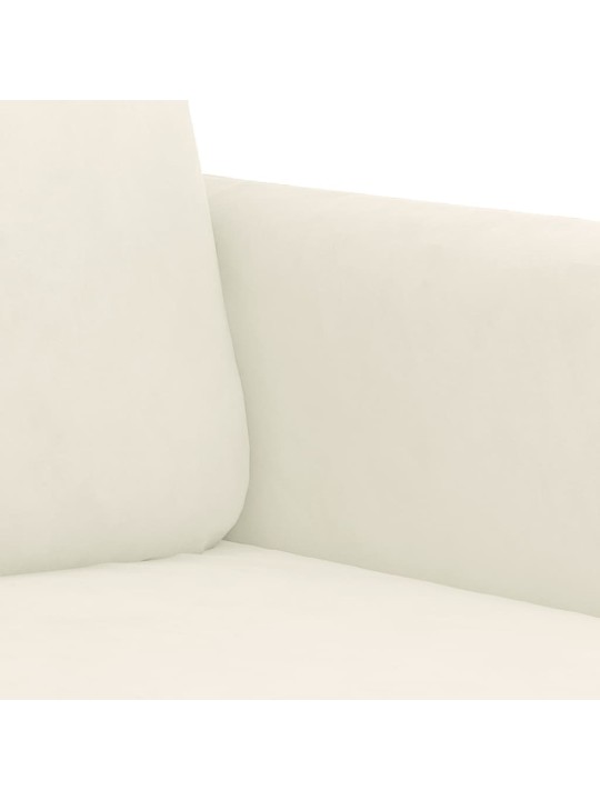Divvietīgs dīvāns, krēmkrāsas, 120 cm, samts