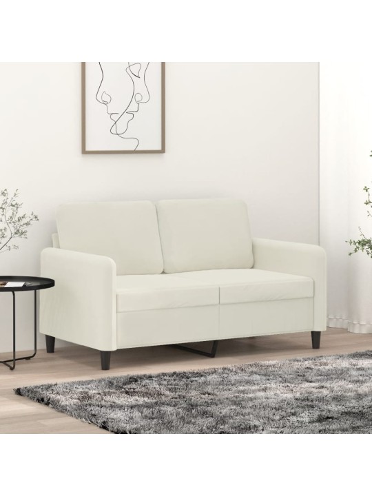 Divvietīgs dīvāns, krēmkrāsas, 120 cm, samts
