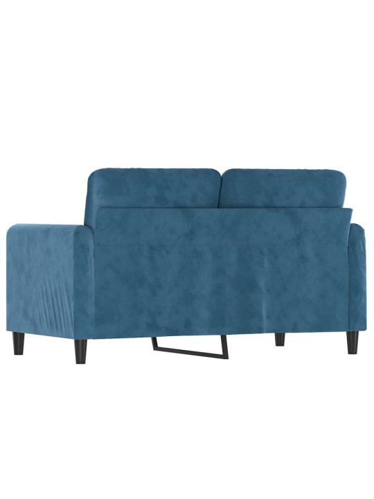 Divvietīgs dīvāns, zils, 120 cm, samts