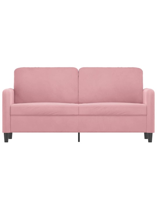 Divvietīgs dīvāns, rozā, 140 cm, samts