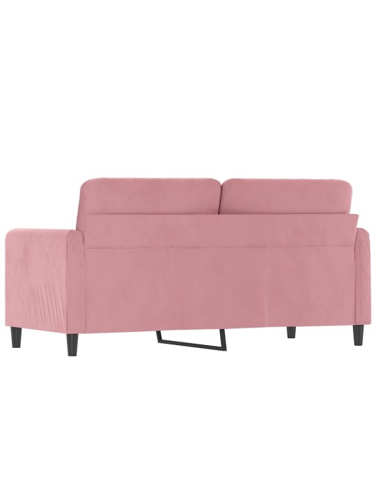 Divvietīgs dīvāns, rozā, 140 cm, samts