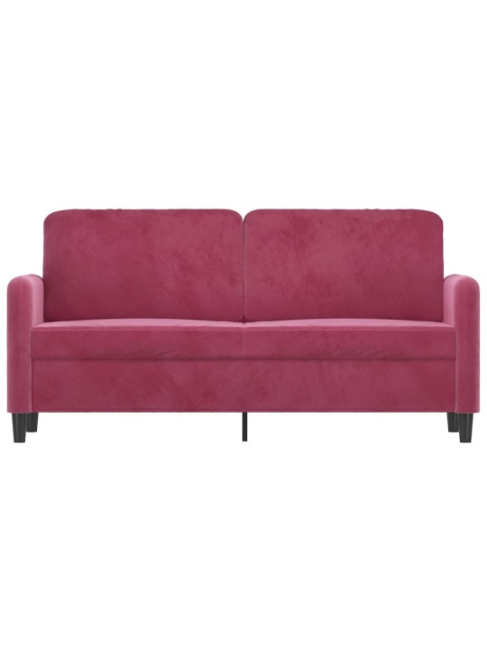 Divvietīgs dīvāns, vīnsarkans samts, 140 cm