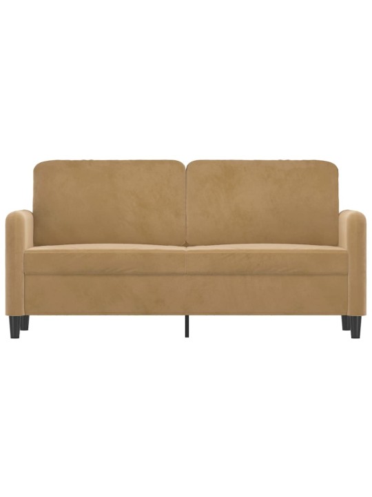 Divvietīgs dīvāns, brūns, 140 cm, samts