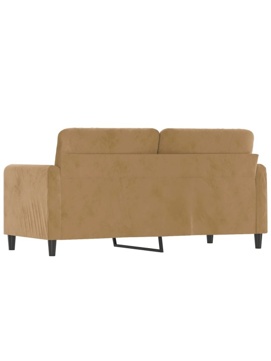 Divvietīgs dīvāns, brūns, 140 cm, samts