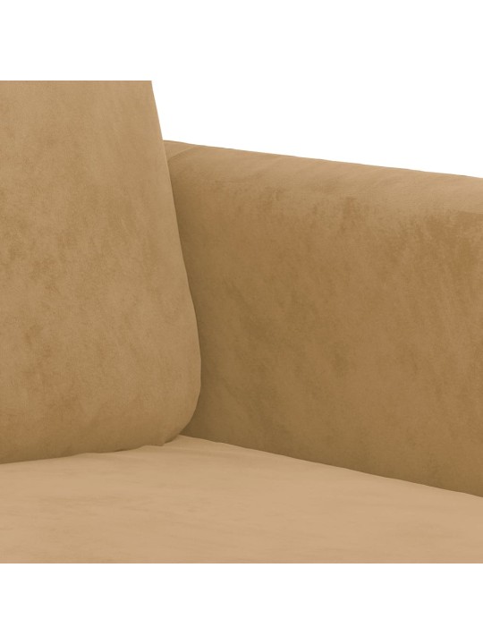 Divvietīgs dīvāns, brūns, 140 cm, samts