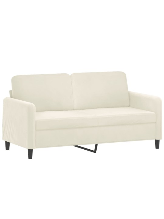 Divvietīgs dīvāns, krēmkrāsas, 140 cm, samts