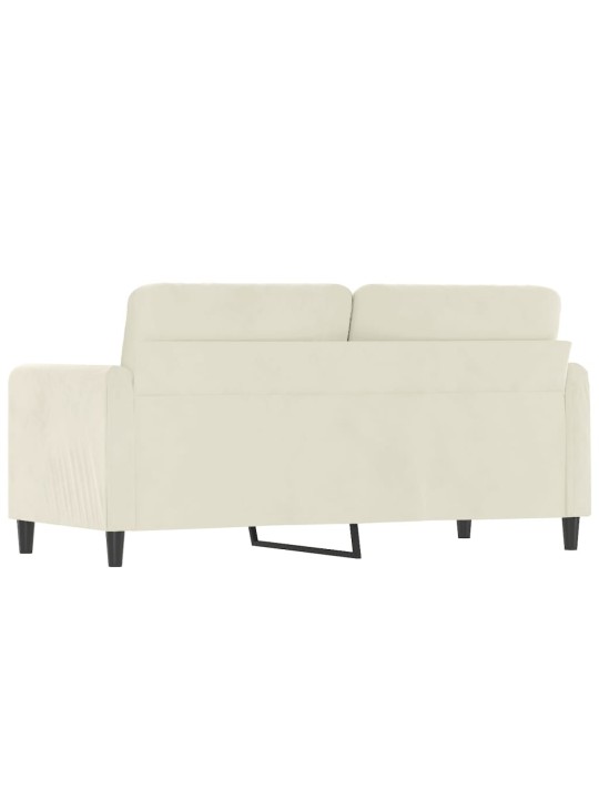 Divvietīgs dīvāns, krēmkrāsas, 140 cm, samts
