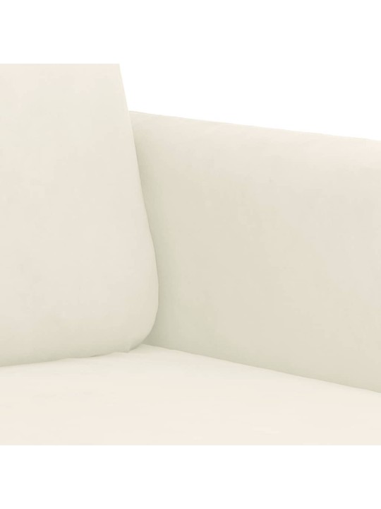 Divvietīgs dīvāns, krēmkrāsas, 140 cm, samts