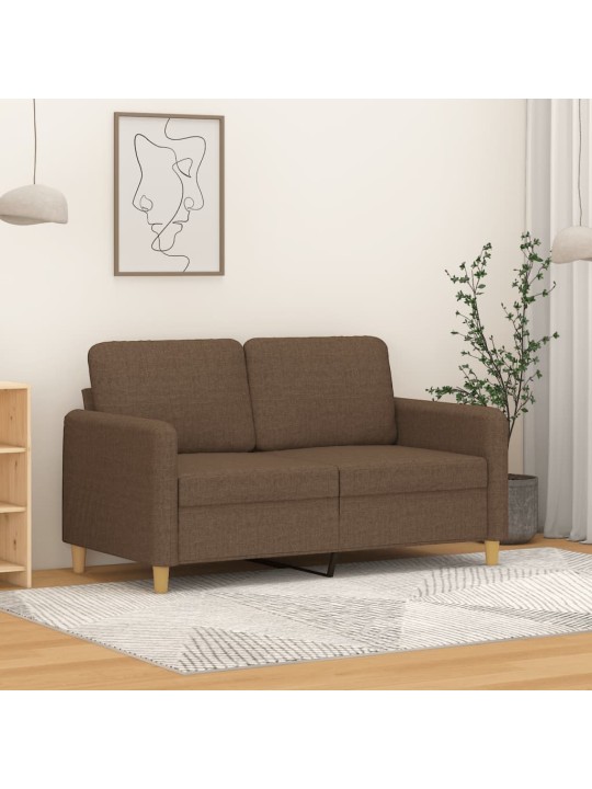 Divvietīgs dīvāns, brūns audums, 120 cm
