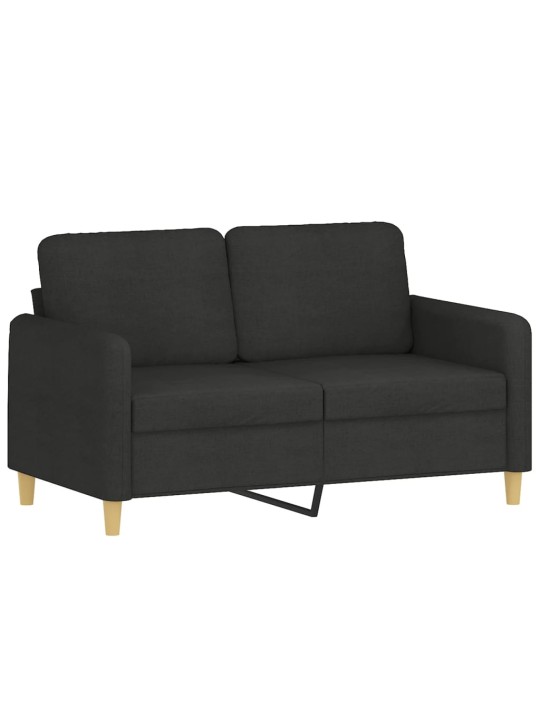 Divvietīgs dīvāns, melns audums, 120 cm