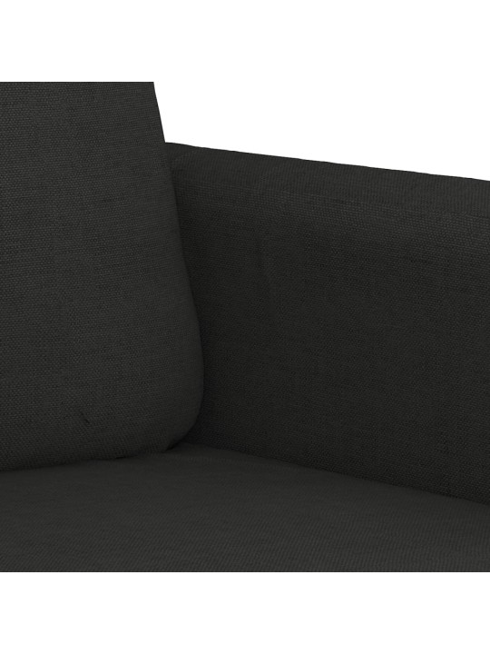 Divvietīgs dīvāns, melns audums, 120 cm