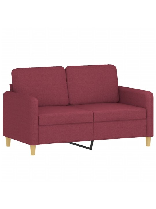 Divvietīgs dīvāns, vīnsarkans audums, 120 cm