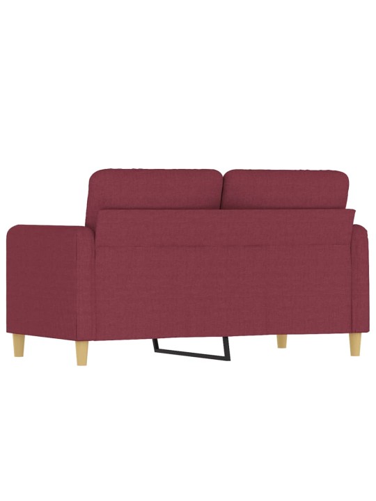 Divvietīgs dīvāns, vīnsarkans audums, 120 cm