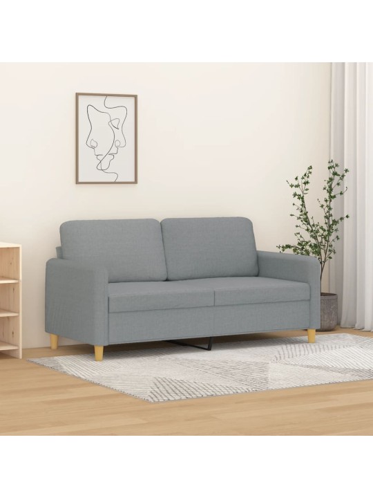 Divvietīgs dīvāns, tumši pelēks audums, 140 cm