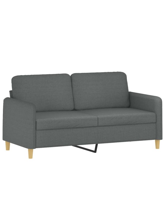 Divvietīgs dīvāns, tumši pelēks audums, 140 cm