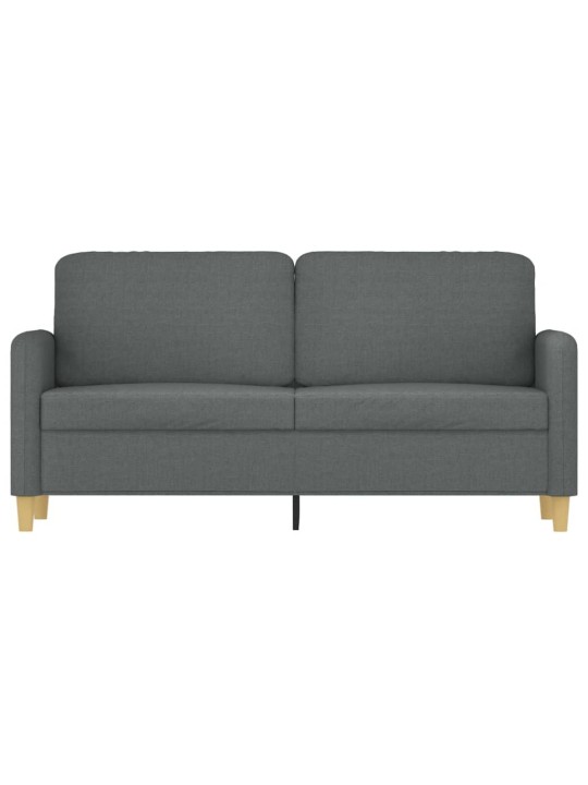 Divvietīgs dīvāns, tumši pelēks audums, 140 cm