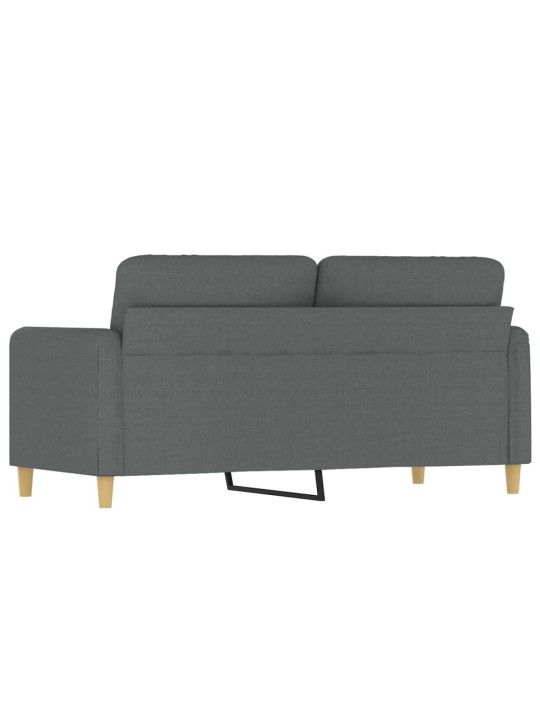 Divvietīgs dīvāns, tumši pelēks audums, 140 cm
