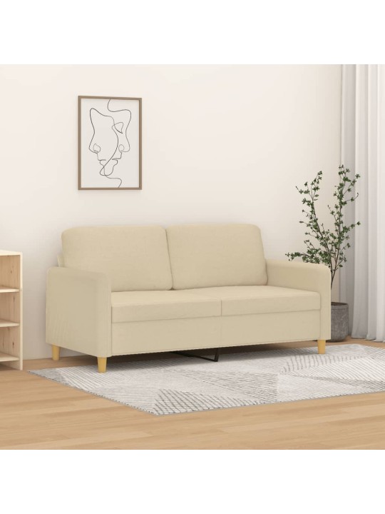 Divvietīgs dīvāns, krēmkrāsas audums, 140 cm