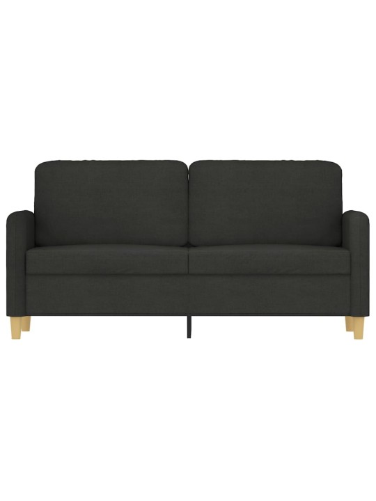 Divvietīgs dīvāns, melns audums, 140 cm