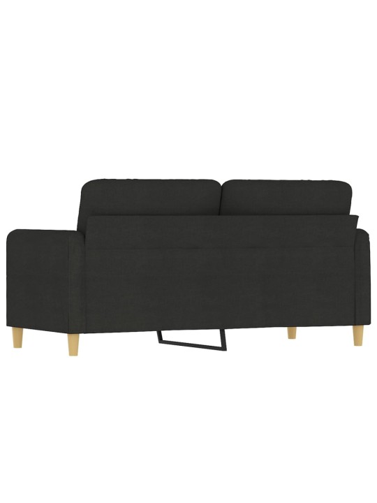 Divvietīgs dīvāns, melns audums, 140 cm