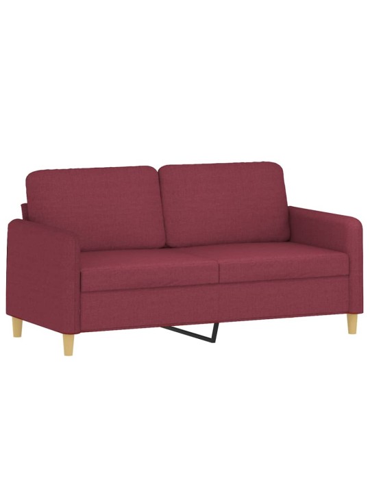 Divvietīgs dīvāns, vīnsarkans audums, 140 cm