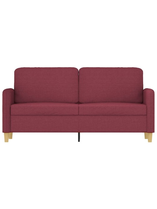 Divvietīgs dīvāns, vīnsarkans audums, 140 cm