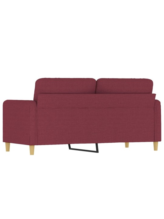 Divvietīgs dīvāns, vīnsarkans audums, 140 cm