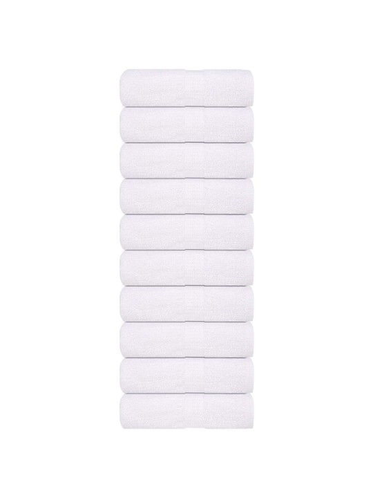 Viesu dvieļi 10 gab balti 30x50 cm 360 gsm 100% kokvilna