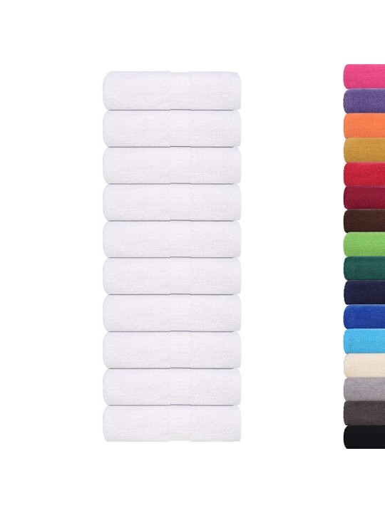 Viesu dvieļi 10 gab balti 30x50 cm 360 gsm 100% kokvilna
