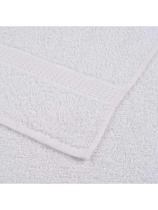 Viesu dvieļi 10 gab balti 30x50 cm 360 gsm 100% kokvilna