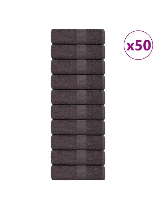 Viesu dvieļi 50 gab. antracīts 30x50 cm 360 gsm 100% kokvilna