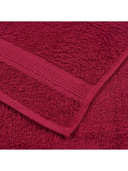 Pirts dvieļi, 10 gab., vīnsarkani, 80x200 cm, 100% kokvilna