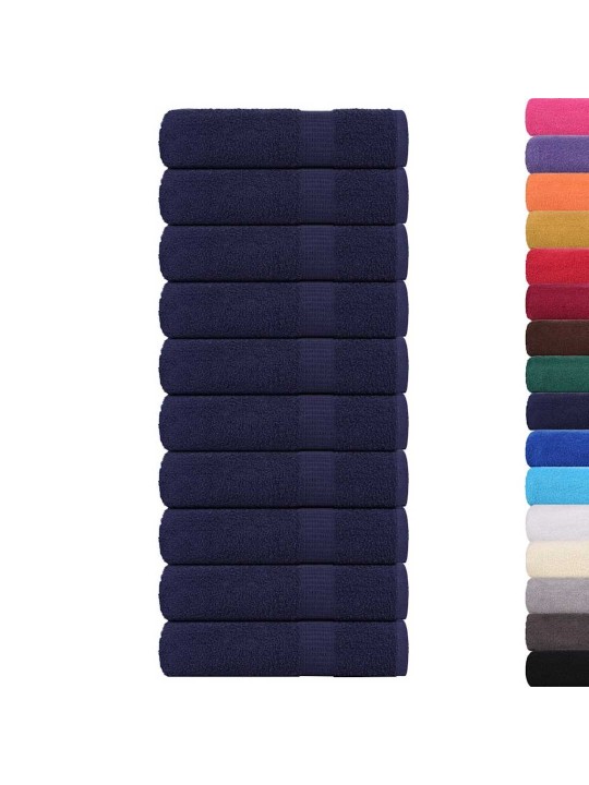 Roku dvieļi 10 gab. tumši zili 50x100 cm 360 gsm 100% kokvilna