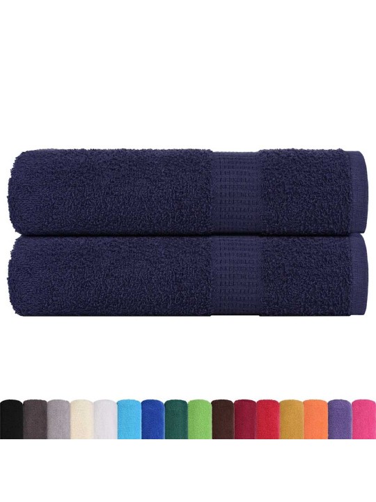 Vannas dvieļi 2 gab. tumši zili 100x150cm 360 gsm 100% kokvilna