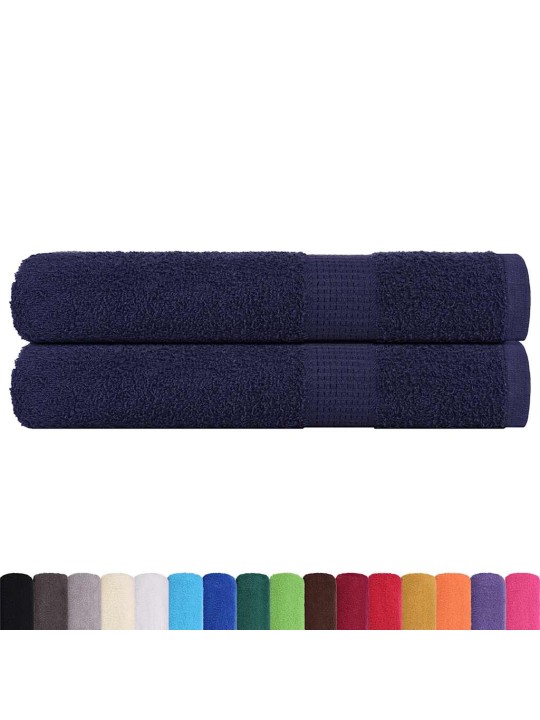 Dvieļi 2 gab. tumši zils 100x200 cm 360 gsm 100% kokvilna