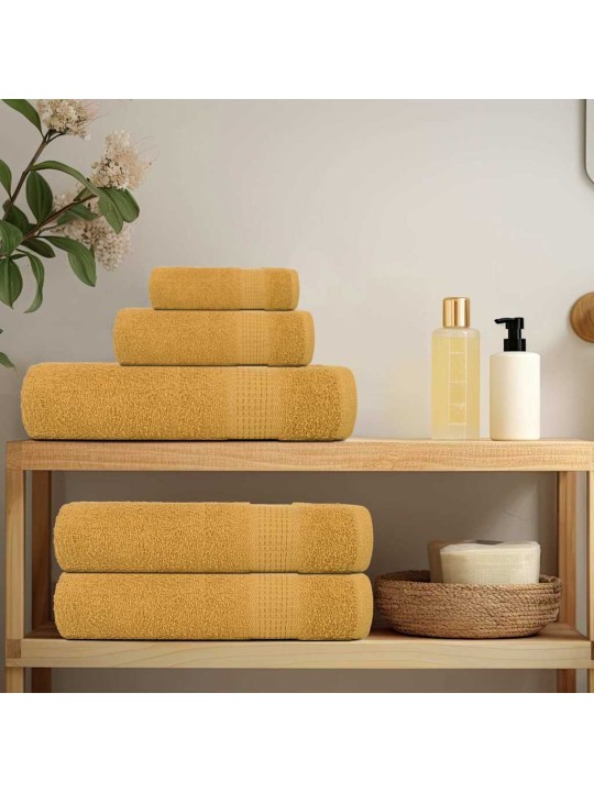 Roku dvieļi 10 gab. zelts 50x100 cm 360 gsm 100% kokvilna