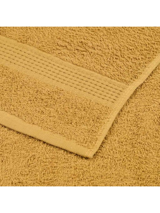 Dušas dvieļi 10 gab. zelts 70x140 cm 360 gsm 100% kokvilna
