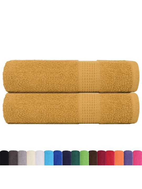 Vannas dvieļi 2 gab. zelts 100x150 cm 360 gsm 100% kokvilna