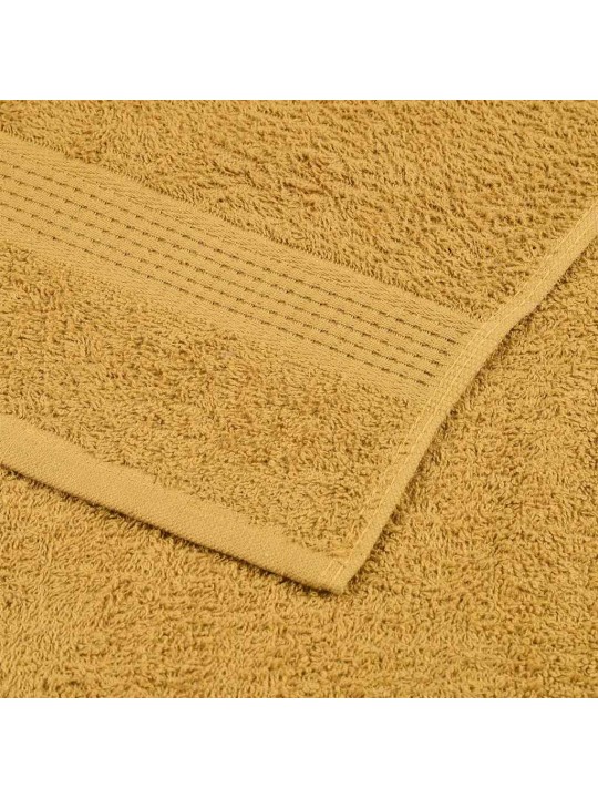 Vannas dvieļi 10 gab. zelts 100x150 cm 360 gsm 100% kokvilna