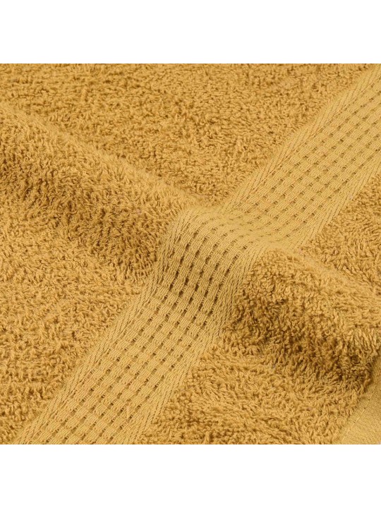 Vannas dvieļi 10 gab. zelts 100x150 cm 360 gsm 100% kokvilna