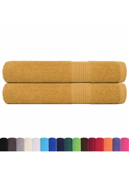 Pirts dvieļi 2 gab. zelts 80x200 cm 360 gsm 100% kokvilna