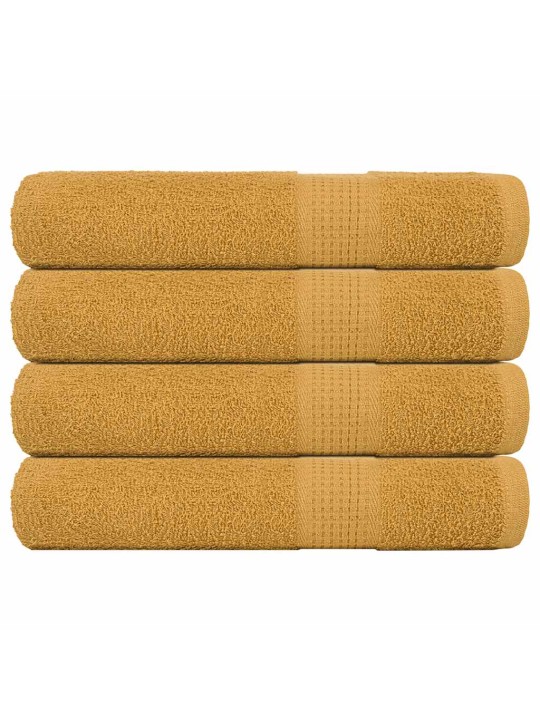Pirts dvieļi 4 gab. zelts 80x200 cm 360 gsm 100% kokvilna