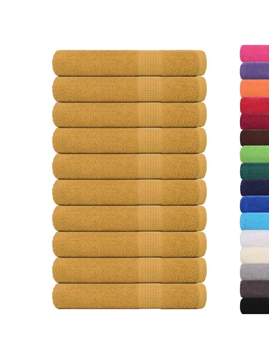 Dvieļi 10 gab. zelts 100x200 cm 360 gsm 100% kokvilna
