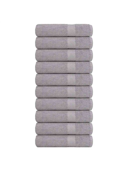 Roku dvieļi 10 gab. pelēks 50x100 cm 360 gsm 100% kokvilna