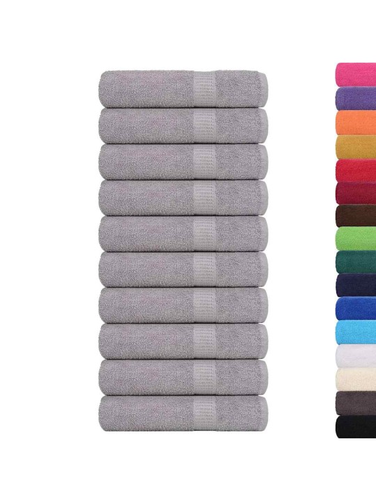 Roku dvieļi 10 gab. pelēks 50x100 cm 360 gsm 100% kokvilna