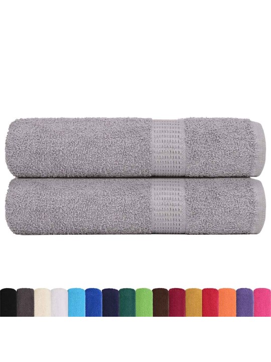 Vannas dvieļi 2 gab. pelēks 100x150 cm 360 gsm 100% kokvilna