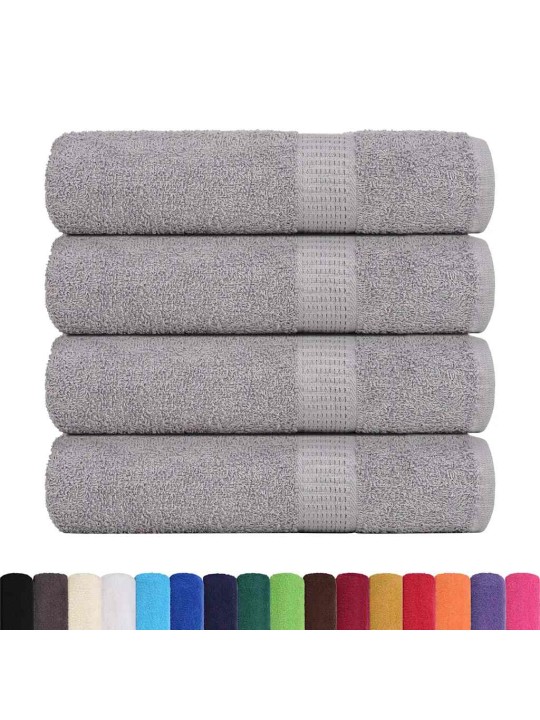 Vannas dvieļi 4 gab. pelēks 100x150 cm 360 gsm 100% kokvilna