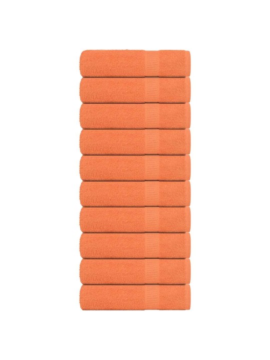 Vannas dvieļi, 10gab., oranži, 100x150cm, 360gsm, 100% kokvilna