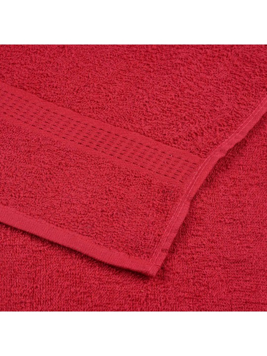 Roku dvieļi, 10 gab., sarkani, 50x100cm, 360 gsm, 100% kokvilna